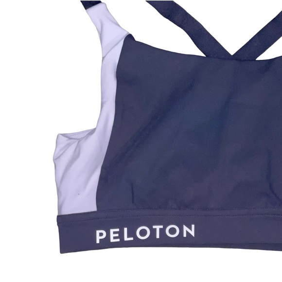 Peloton Together We Go Far Grey colour Block Sports Bra Size Small - Picture 5 of 8